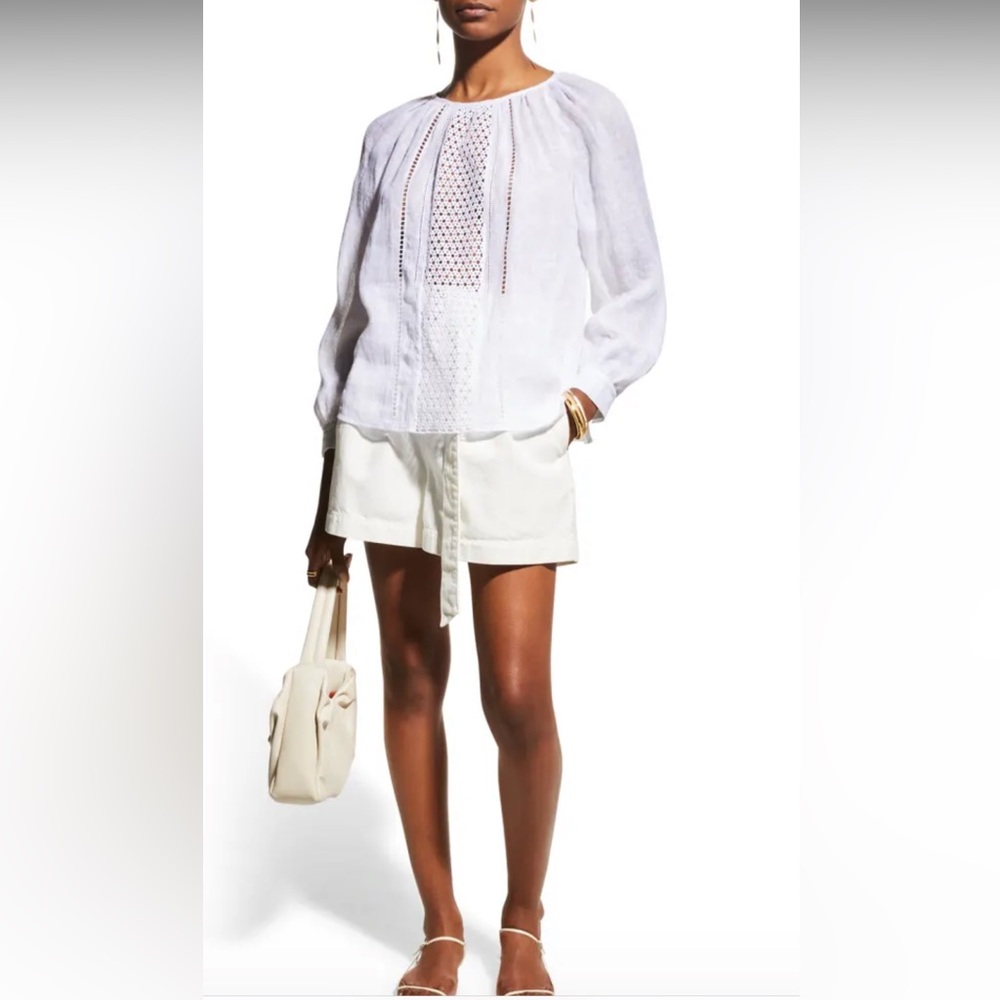 Rebecca Taylor
Crochet Panel Top 100% linen; lining: 54% viscose/46% cotton